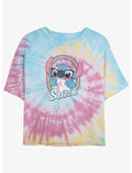 Disney Lilo & Stitch Nerdy Stitch Tie-Dye Girls Crop T-Shirt