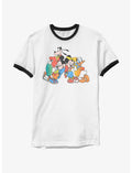 Disney Mickey Mouse Vintage Group Leaning Ringer T-Shirt