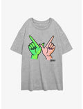 Wicked W Hands Girls Oversized T-Shirt