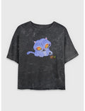KPop Demon Hunters Chibi Derpy Tiger Girls Mineral Wash Crop T-Shirt